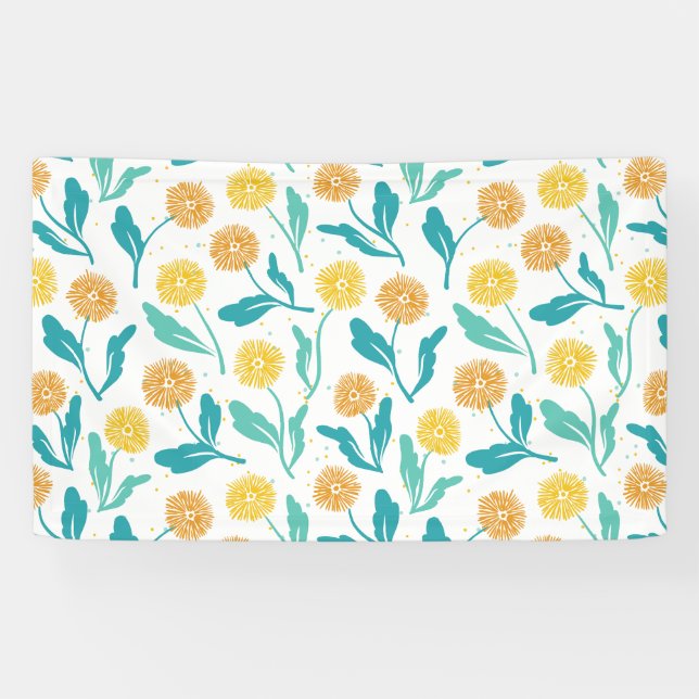 Gelbes Kronleuchter Blumenmuster - naturlich Inspi Banner (Horizontal)