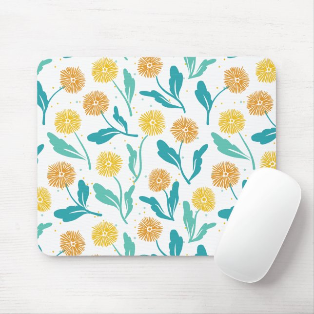 Gelbes Kronleuchter Blumenmuster - naturlich Inspi Mousepad (Mit Mouse)