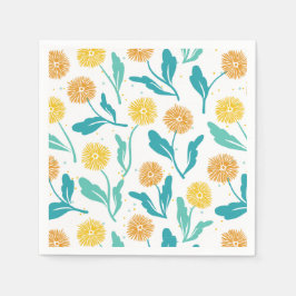 Gelbes Kronleuchter Blumenmuster - naturlich Inspi Serviette