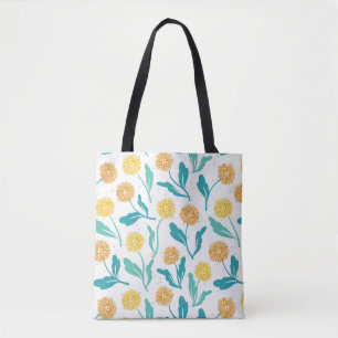 Gelbes Kronleuchter Blumenmuster - naturlich Inspi Tasche