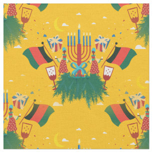 gelbes Kwanzaa-Stoff Stoff