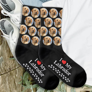 Gelbes Labrador Benutzerdefiniertes Foto Niedliche Socken