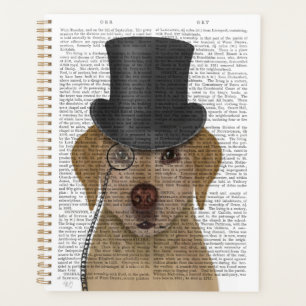 Gelbes Labrador, formales Hound und Hut Planer