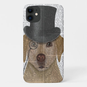 Gelbes Labrador, formales Hund und Hut Case-Mate iPhone Hülle