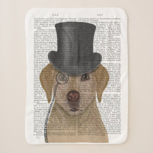 Gelbes Labrador, formales Hund und Hut Sherpadecke