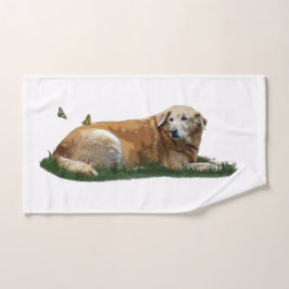 Gelbes Labrador gemischte Rasse Handtuch