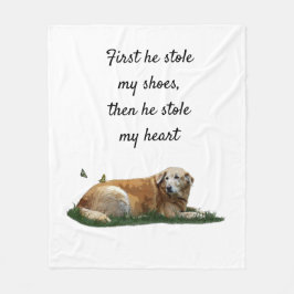 Gelbes Labrador gemischte Rasse Hunde Fleece Blank
