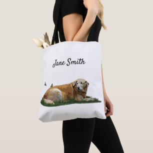 gelbes Labrador gemischte Rasse Hundeschein-Gesamt Tasche