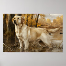 Gelbes Labrador-Jagdposter, Entenjäger