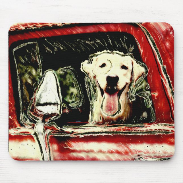GELBES LABRADOR RETIEVER MOUSEPAD (Vorne)