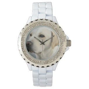 Gelbes Labrador retriever Armbanduhr