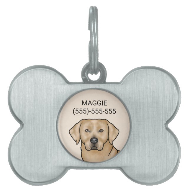 Gelbes Labrador Retriever Art Niedlicher Labrador  Tiermarke (Vorderseite)