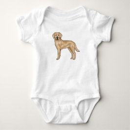 Gelbes Labrador Retriever Cartoon Labrador Dog Pup Baby Strampler