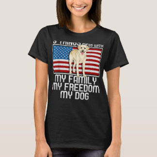 Gelbes Labrador Retriever Hund 3 Dinge T-Shirt