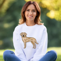 Gelbes Labrador Retriever Niedlich Cartoon Dog Des