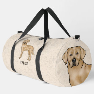 Gelbes Labrador Retriever Niedlicher Cartoon Labra Duffle Bag