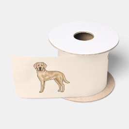 Gelbes Labrador Retriever Niedlicher Cartoon Labra Satinband