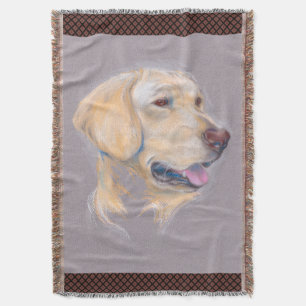 Gelbes Labrador retriever-Porträt Decke