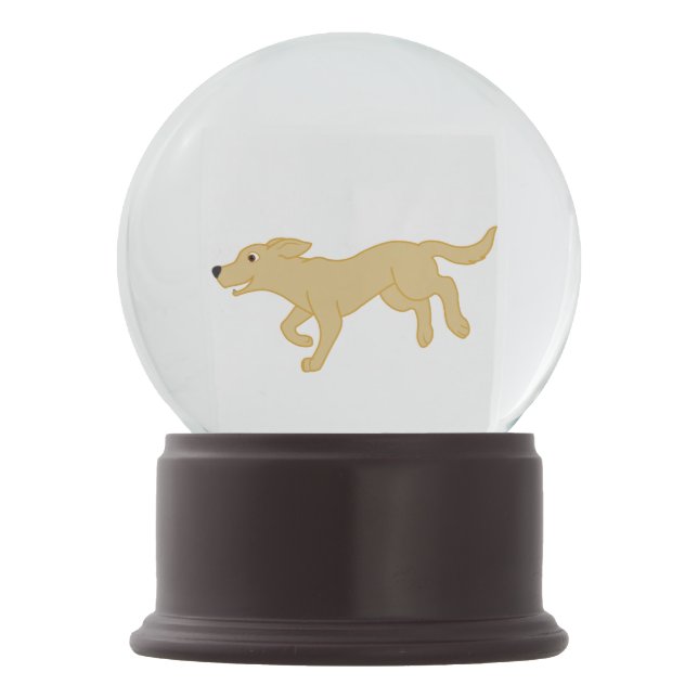 Gelbes Labrador retriever Schneekugel (Vorderseite)