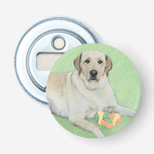 Gelbes Labrador Retriever & Tennis Balls Malerei Flaschenöffner