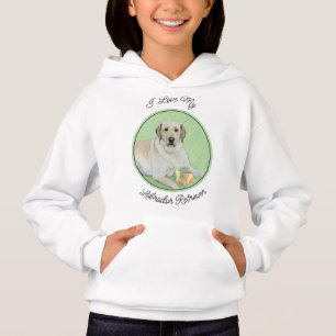 Gelbes Labrador Retriever & Tennis Balls Malerei Hoodie