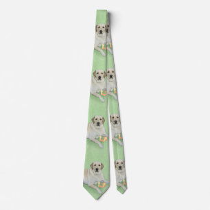 Gelbes Labrador Retriever & Tennis Balls Malerei Krawatte