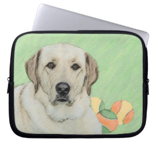 Gelbes Labrador Retriever & Tennis Balls Malerei Laptopschutzhülle