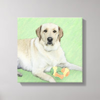 Gelbes Labrador Retriever & Tennis Balls Malerei