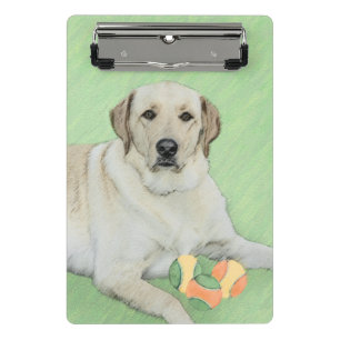 Gelbes Labrador Retriever & Tennis Balls Malerei Mini Klemmbrett