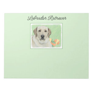 Gelbes Labrador Retriever & Tennis Balls Malerei Notizblock
