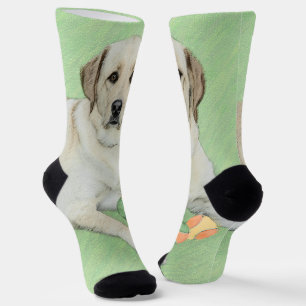 Gelbes Labrador Retriever & Tennis Balls Malerei Socken