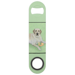 Gelbes Labrador Retriever & Tennis Balls Malerei Speed Flaschenöffner
