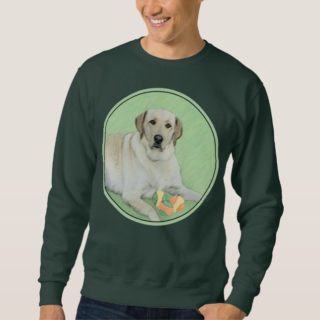 Gelbes Labrador Retriever & Tennis Balls Malerei Sweatshirt (Vorderseite)
