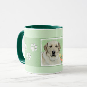 Gelbes Labrador Retriever & Tennis Balls Malerei Tasse