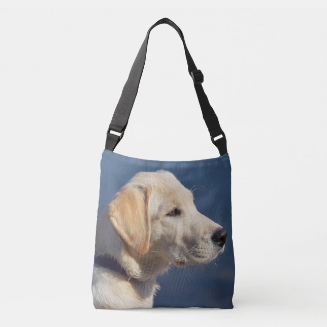Gelbes Labrador retriever Tragetaschen Mit Langen Trägern (Vorderseite)