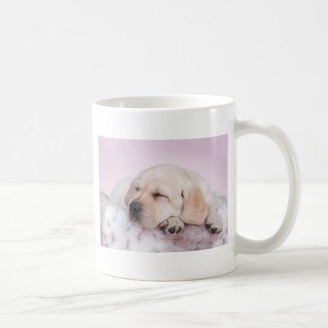 Gelbes Labrador Retriever Welpe Kaffeetasse (Rechts)