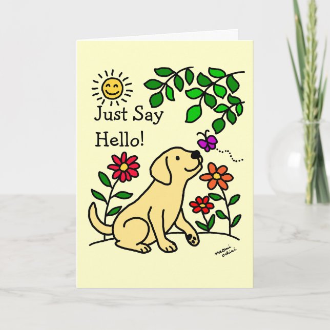 Gelbes Labrador u. Grün Karte (Vorderseite)