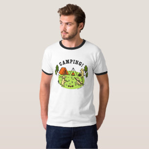 Gelbes Labradors Campings-T-Shirt T-Shirt