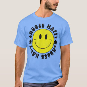 Gelbes Lächeln Lächeln Gesicht Wählen Sie glücklic T-Shirt