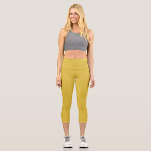 Gelbes Leder (aussehend) Capris