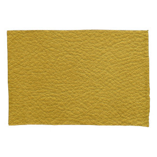 Gelbes Leder Textur Nahtlose Naht Kissenbezug