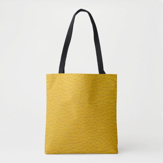 gelbes Ledereffektmuster Tasche (Vorderseite)