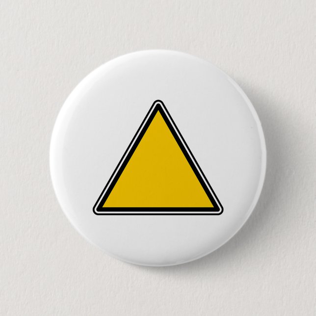 Gelbes leeres Zeichen Button (Vorderseite)