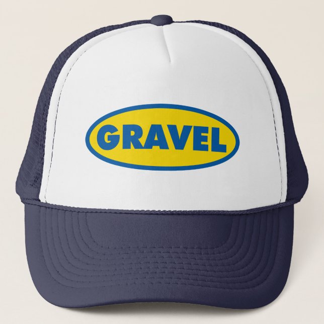 Gelbes Logo für Kegelradfahren Truckerkappe (Vorderseite)