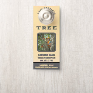 *~* Gelbes Lumber QR Jack Tree Services Door Türanhänger