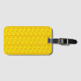 Gelbes Marigold Floral Nahtloses Muster Gepäckanhänger