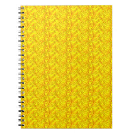 Gelbes Marigold Floral Nahtloses Muster Notizblock