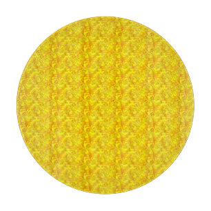Gelbes Marigold Floral Nahtloses Muster Schneidebrett
