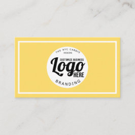 Gelbes Minimalistisches, modernes Logo Visitenkarte
