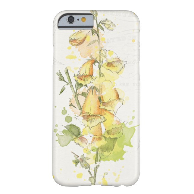 Gelbes mit Blumenspritzen Case-Mate iPhone Hülle (Rückseite)